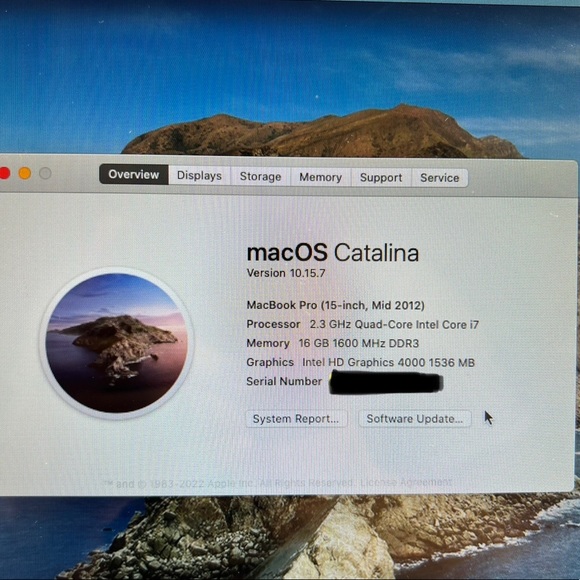 Apple MacBook Pro 15 inch Laptop • Intel Quad Core i7 • 16GB RAM 500 GB SSD - Picture 2 of 11